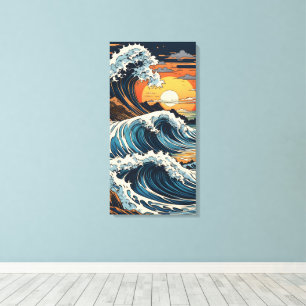Lienzo Ola japonesa de Hokusai