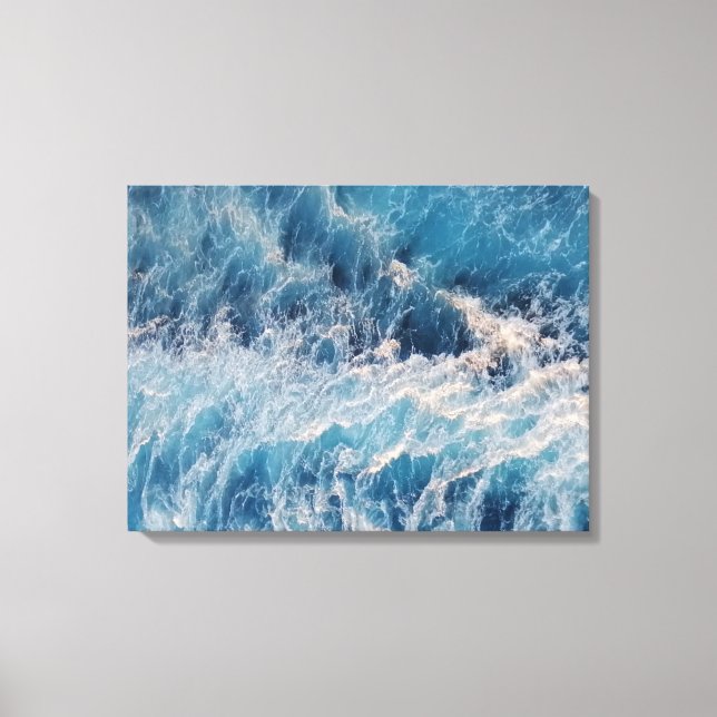 Lienzo Olas azules del océano (Anverso)