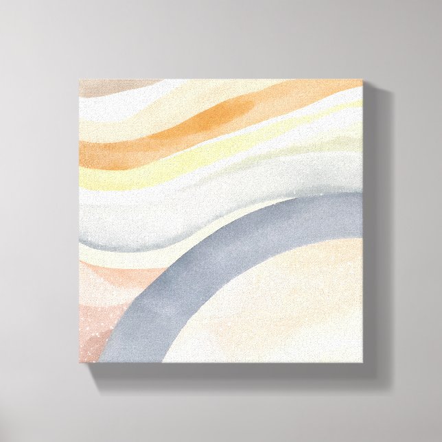 Lienzo Olas contemporáneas | Acuarela moderna neutral (Anverso)
