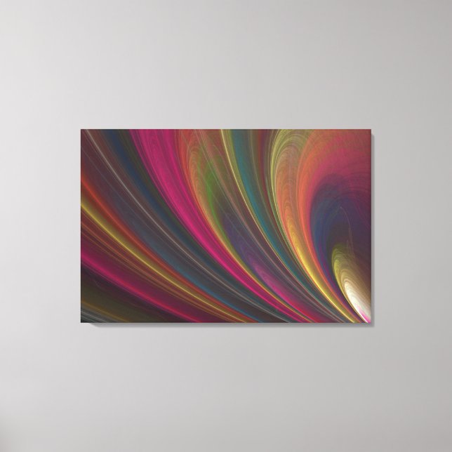 Lienzo Olas de arena suave coloridas (Anverso)