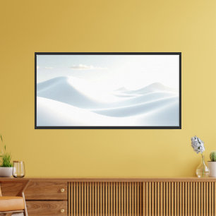 Lienzo Olas de nieve sin fin – Dunas invernales minimalis