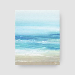 Lienzo Olas de Playa Azul Marino Costero