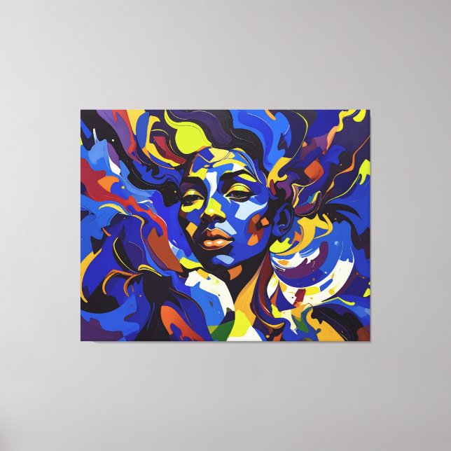 Lienzo Olas de sí mismo (Anverso)