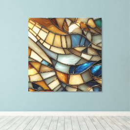 Lienzo Olas de vidrio emplomado modernas