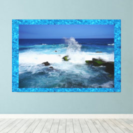 Lienzo Olas del mar 60" x 40"Lienzo Envuelto
