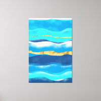 Olas del océano azul frente al mar abstracto conte