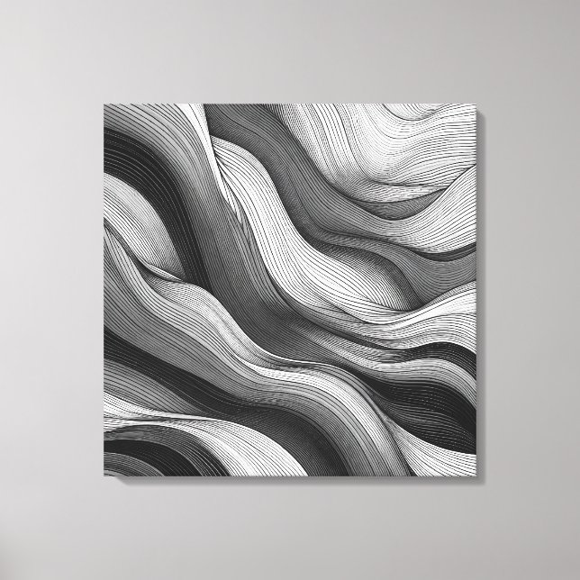 Lienzo Olas etéreas: Un baile de luz y sombra (Anverso)