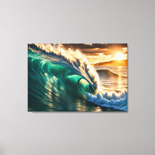 Lienzo Oleada en el mar
