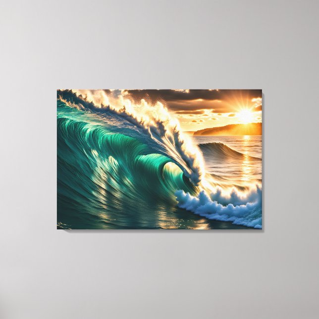 Lienzo Oleada en el mar (Anverso)