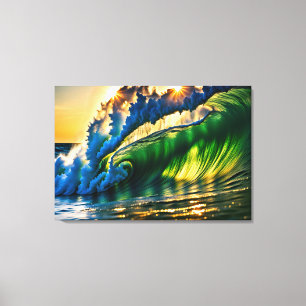 Lienzo Oleada en el mar