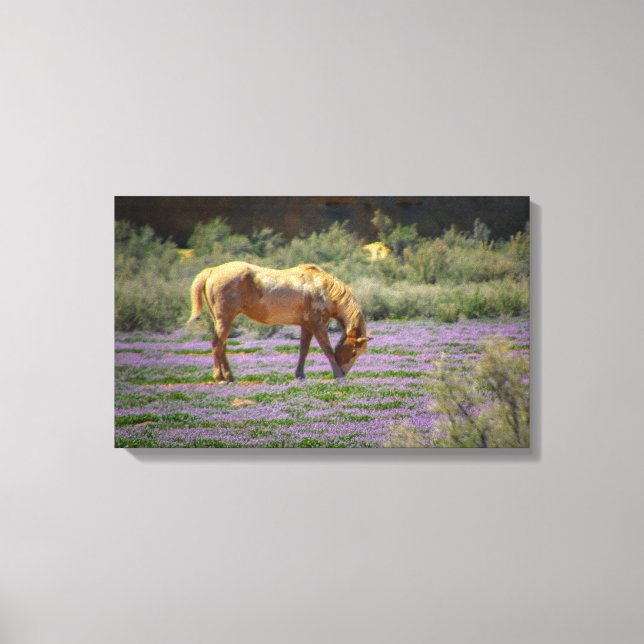 Lienzo Olía las flores, (Anverso)