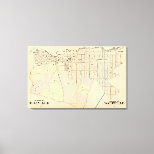 Lienzo Olinville, Wakefield, Nueva York (Anverso)