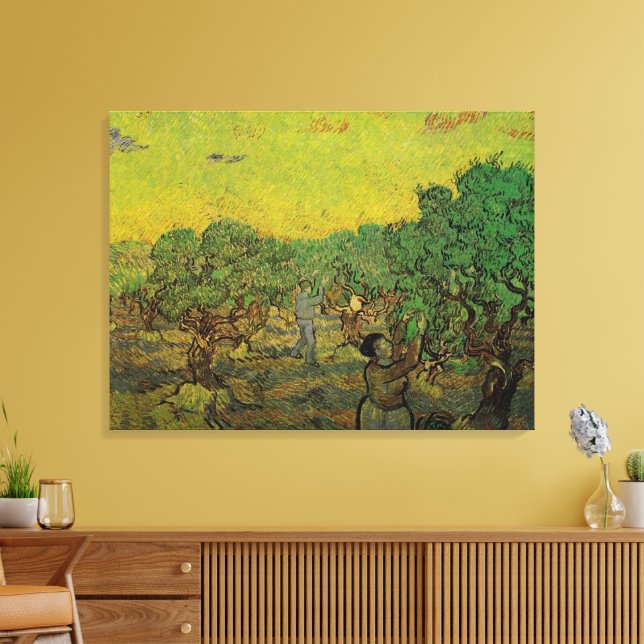 Lienzo Olive Grove con figuras recolectoras, Vincent van  (Insitu (Sala de estar))