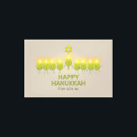 Lienzo Olive Hanukkah Menorah<br><div class="desc">Un grupo de aceitunas divertidas se reúnen para una sesión de fotos y forman una menorah para enviar un feliz saludo de Hanukkah.</div>