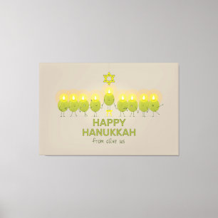 Lienzo Olive Hanukkah Menorah