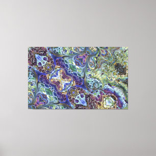 Lienzo Olive sage green, púrpura azul burgundy abstracto