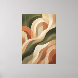 Lienzo Olive Terracotta Abstract Gallery Art Canvas Print