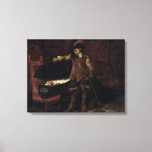 Lienzo Oliver Cromwell que abre el ataúd de Charles