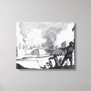 Lienzo Oliver Cromwell sitia el Drogheda en 1649-50