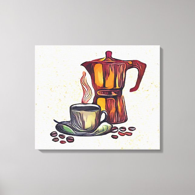 Lienzo olla de moka (Anverso)