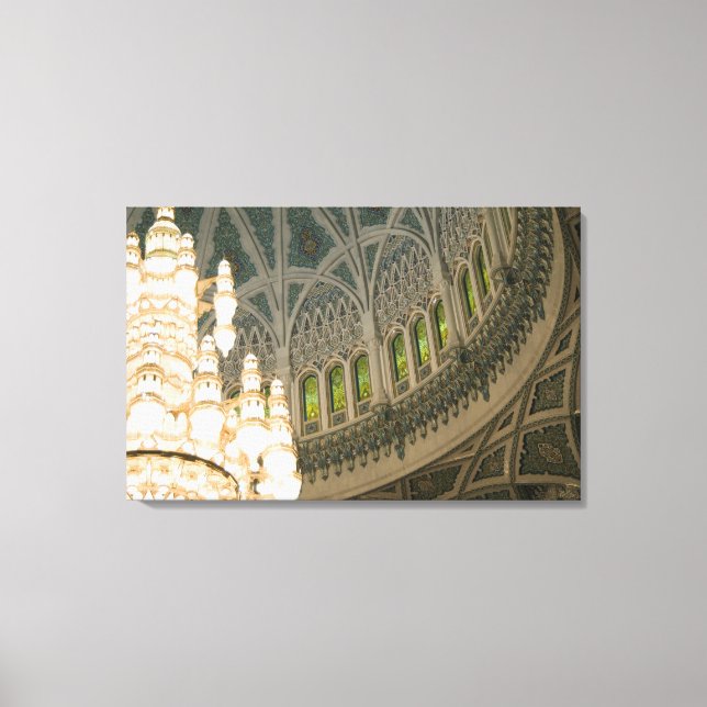 Lienzo Omán, Mascate, mezquita del sultán Qaboos (Anverso)