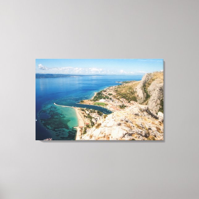 Lienzo Omis, Croacia - Mar Adriático (Anverso)