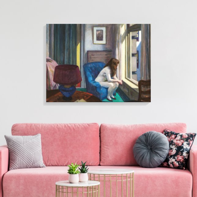 Lienzo Once de la mañana | Edward Hopper | (Insitu (Sala de estar))