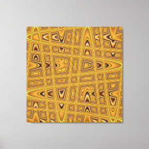 Lienzo Onda abstracta dorada marrón marrón negra moderna