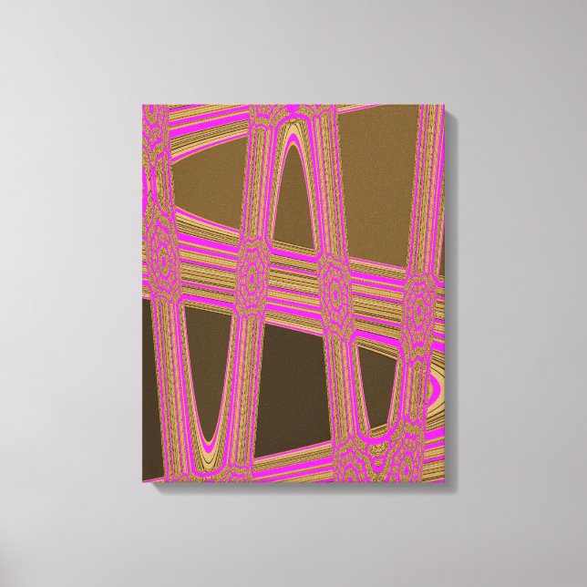 Lienzo Onda abstracta moderna de color chocolate marrón r (Anverso)
