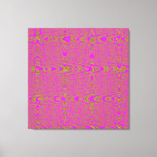 Lienzo Onda abstracta moderna de Leopardo rosa caliente
