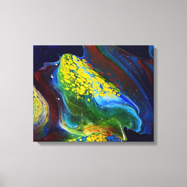 Lienzo Onda estelar (pintura acrílica) (Anverso)