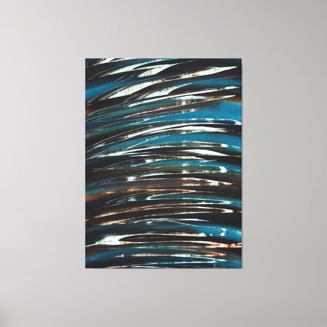 Lienzo Onda Grunge Gráfica (Anverso)