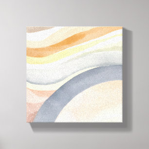 Lienzo Ondas contemporáneas   Acuarela Neutral Moderna