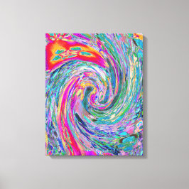 Lienzo Ondas de Color Psicodélico Floral Abstracto Arcoír