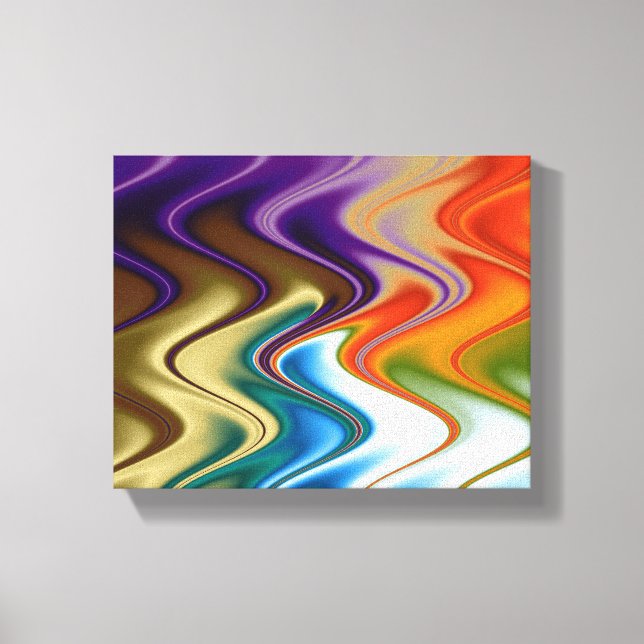 Lienzo Ondulado Multicolor Abstracto (Anverso)