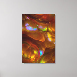 Lienzo Opal de fuego naranja iridiscente