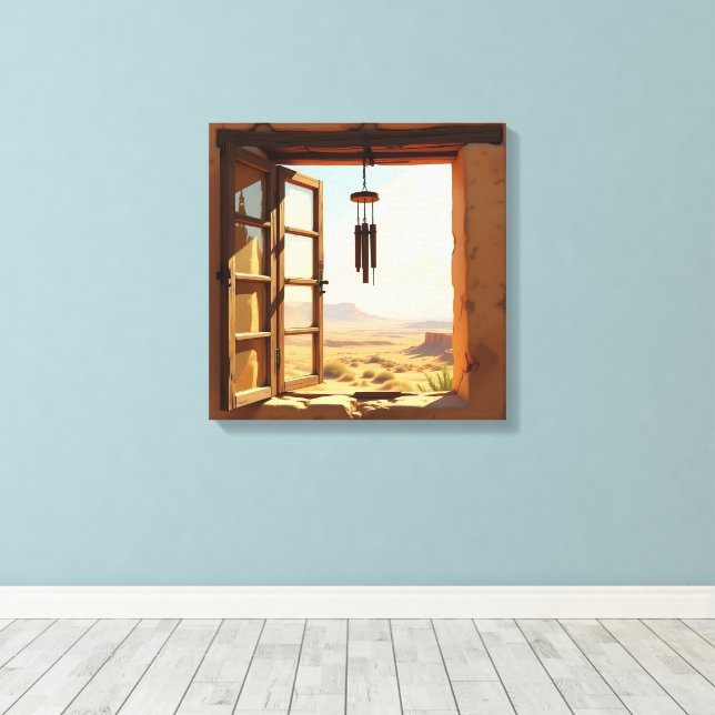Lienzo Open Window in the Desert  (Insitu (piso de madera))