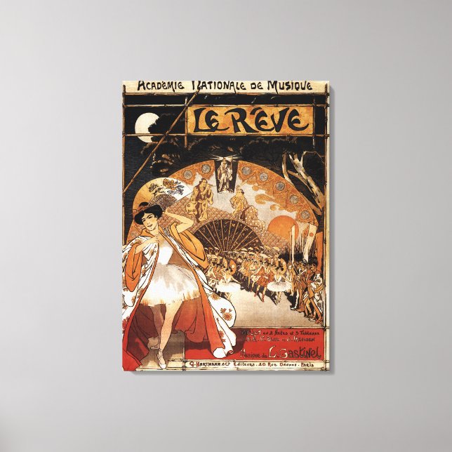 Lienzo Ópera de la interpretación de ballet Le Reve (Anverso)