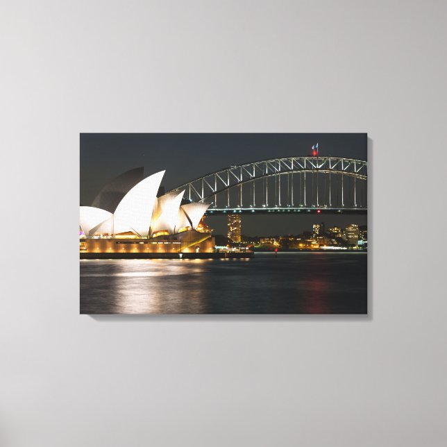 Lienzo Ópera de Sidney y puente Harbour (Anverso)