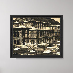 Lienzo Ópera Vintage Austria Viena Staatsoper