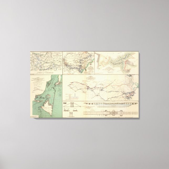 Lienzo Operaciones del Ejército Potomac (Anverso)