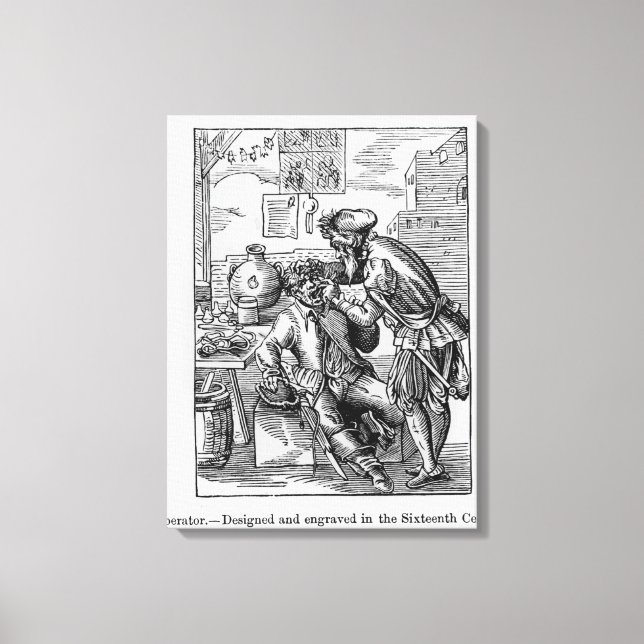 Lienzo Operador dental (Anverso)