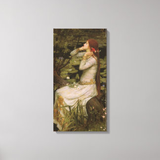 Lienzo Ophelia por el estanque de John William Waterhouse