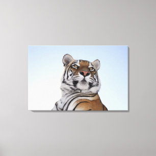 Lienzo Opinión de ángulo bajo un tigre (Panthera el