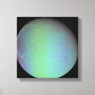Lienzo Opinión de color falsa de la luna Dione de Saturn