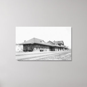 Lienzo Opinión de estación de ferrocarril