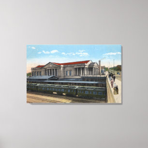 Lienzo Opinión de estación de ferrocarril de Burlington