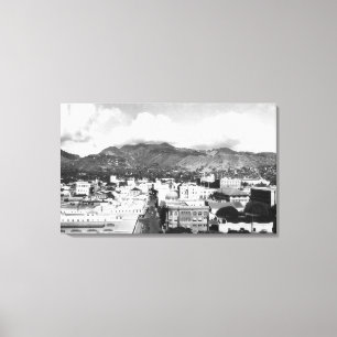 Lienzo Opinión de la ciudad de Honolulu, Hawaii de la