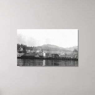 Lienzo Opinión de la costa de Ketchikan, Alaska