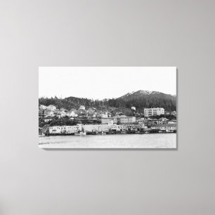 Lienzo Opinión de la costa de Ketchikan, fotografía de